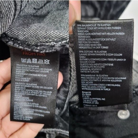 Urban Outfitter BDG Dillon High Rise Slim Straight Jean Black Womens Tag W29 L32 - Picture 11 of 16